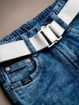 Boys Premium Blue Slim Fit Jeans with Graphic Tee Set