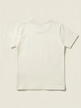 Boys Cream Drifting King Printed T-Shirt