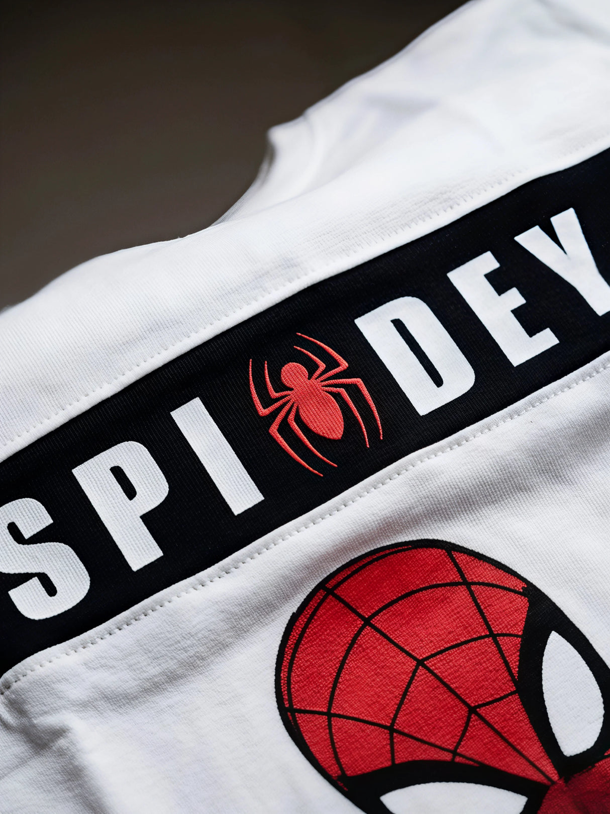 Boys Spidey Print White T-Shirt and Shorts Co-ord Set