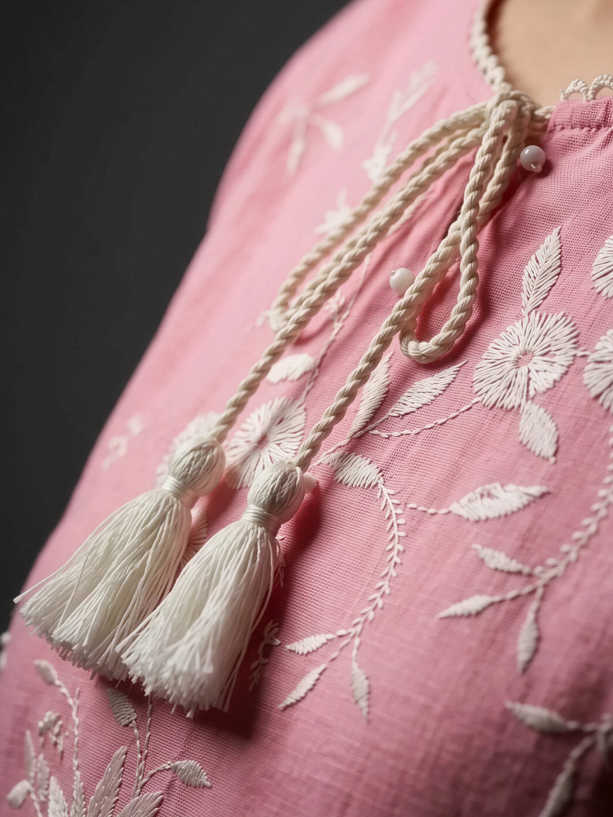 Girls Pink Floral Kurta Palazzo Set with Dupatta.