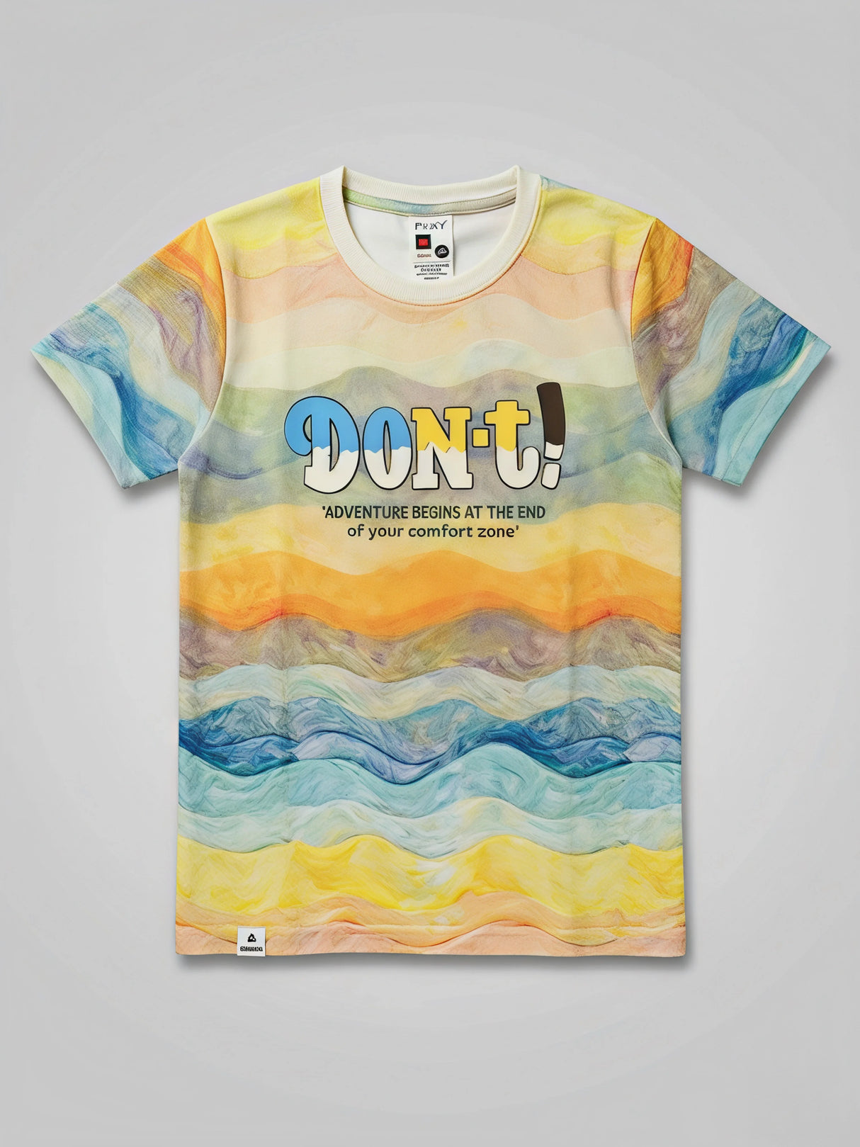 Boys Yellow Sunset Wave Graphic T-Shirt