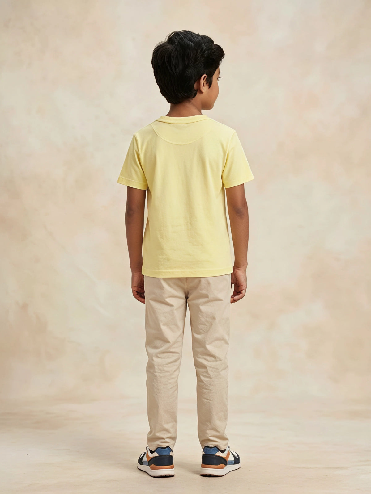 Boys Yellow Graphic Casual T-Shirt
