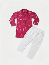 Rani Ethnic Print Kurta Pajama Set for Boys