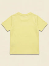 Boys Yellow Graphic Casual T-Shirt