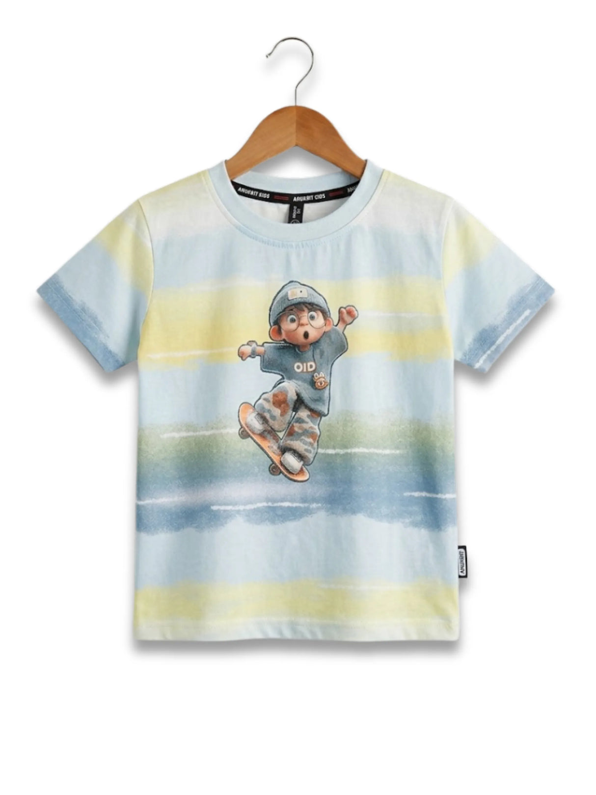 Boys Blue Skater Print Cotton Coordinate Set