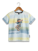 Boys Blue Skater Print Cotton Coordinate Set