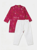 Rani Ethnic Print Kurta Pajama Set for Boys