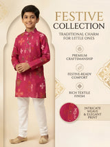 Rani Ethnic Print Kurta Pajama Set for Boys