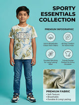 Boys Green Tie-Dye Cotton T-Shirt