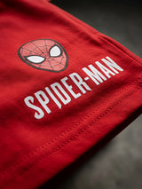 Boys Red Spider-Man Graphic Cotton Shorts