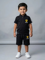 Boys Black Ferrari Sporty Coordinate Set - 2 Piece Activewear
