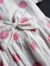 Pink Polka Dot Bubble Frock for Baby Girls