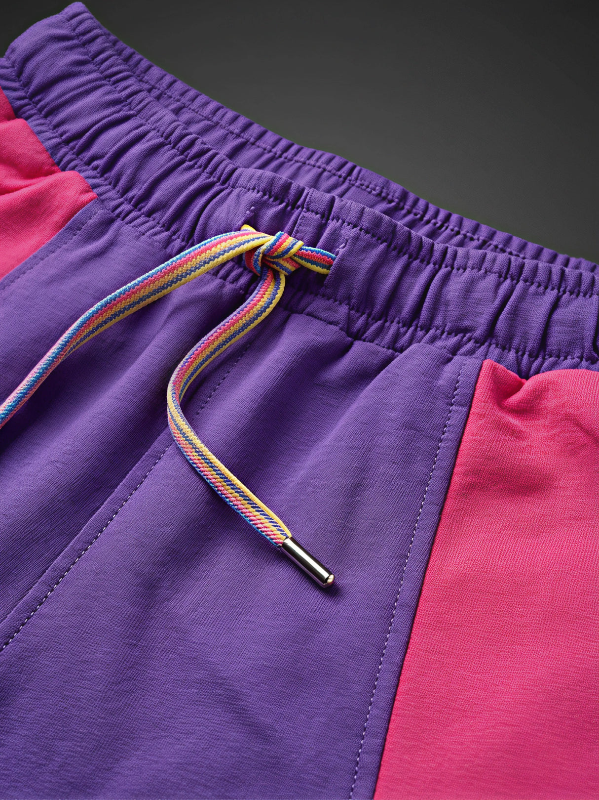 Girls Purple Color-Block Coordinate Set