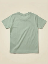 Boys Green Football Graphic Printed T-Shirt