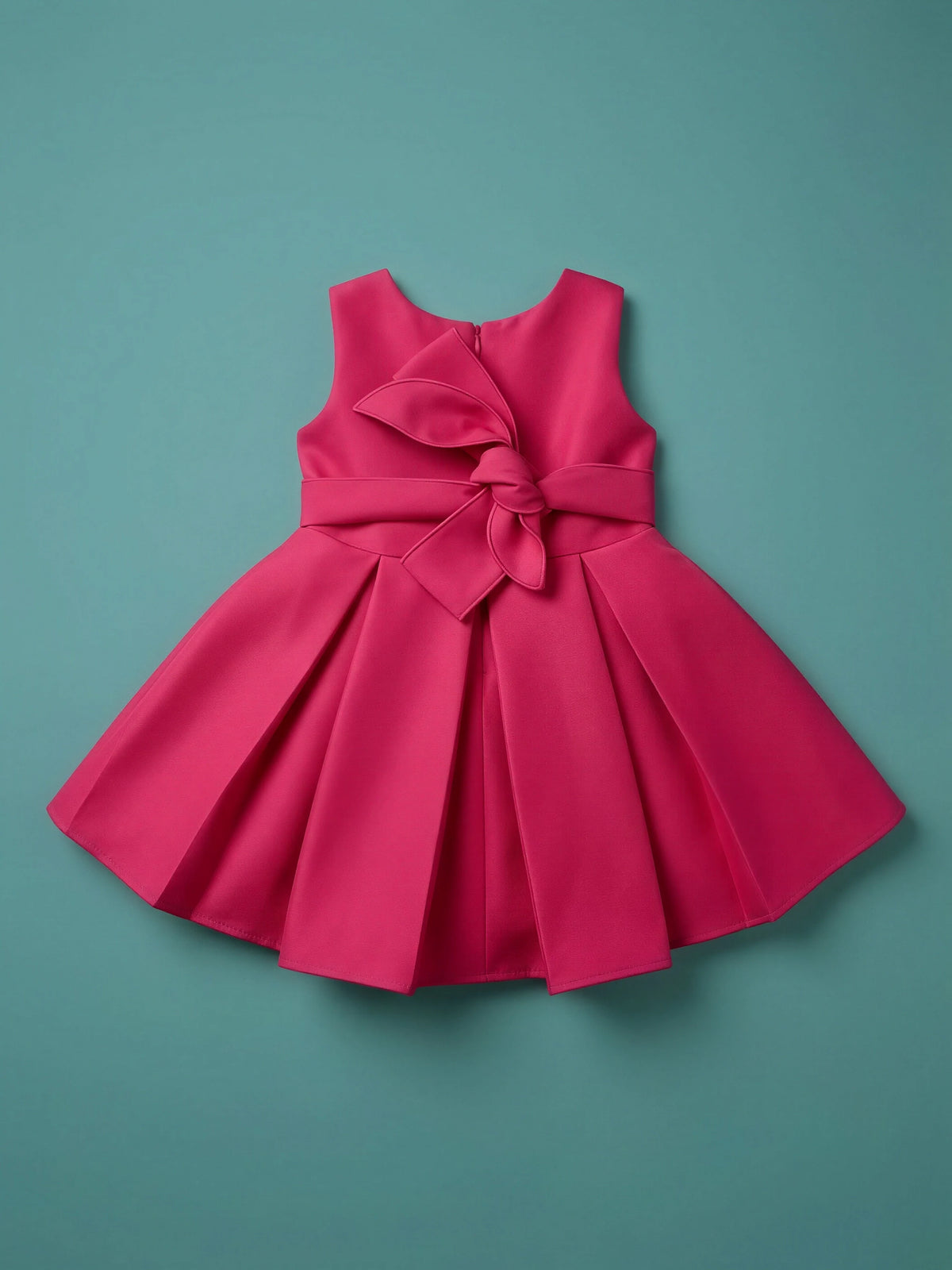 Girls Pink Butterfly Sequined Party Wear Frock.