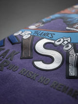 Purple Bear Graphic Print T-Shirt