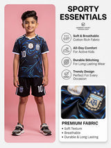Boys Navy Blue Graphic Football Sports Co-Ord Set