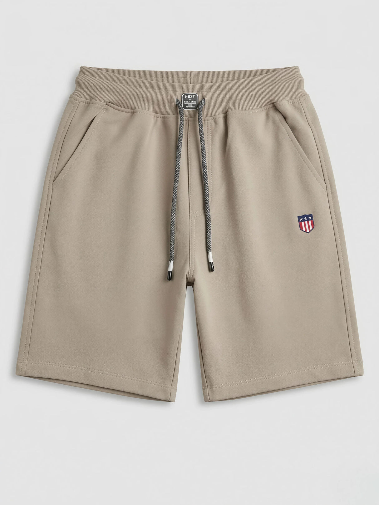 Boys Premium Cream Cotton Blend Casual Shorts