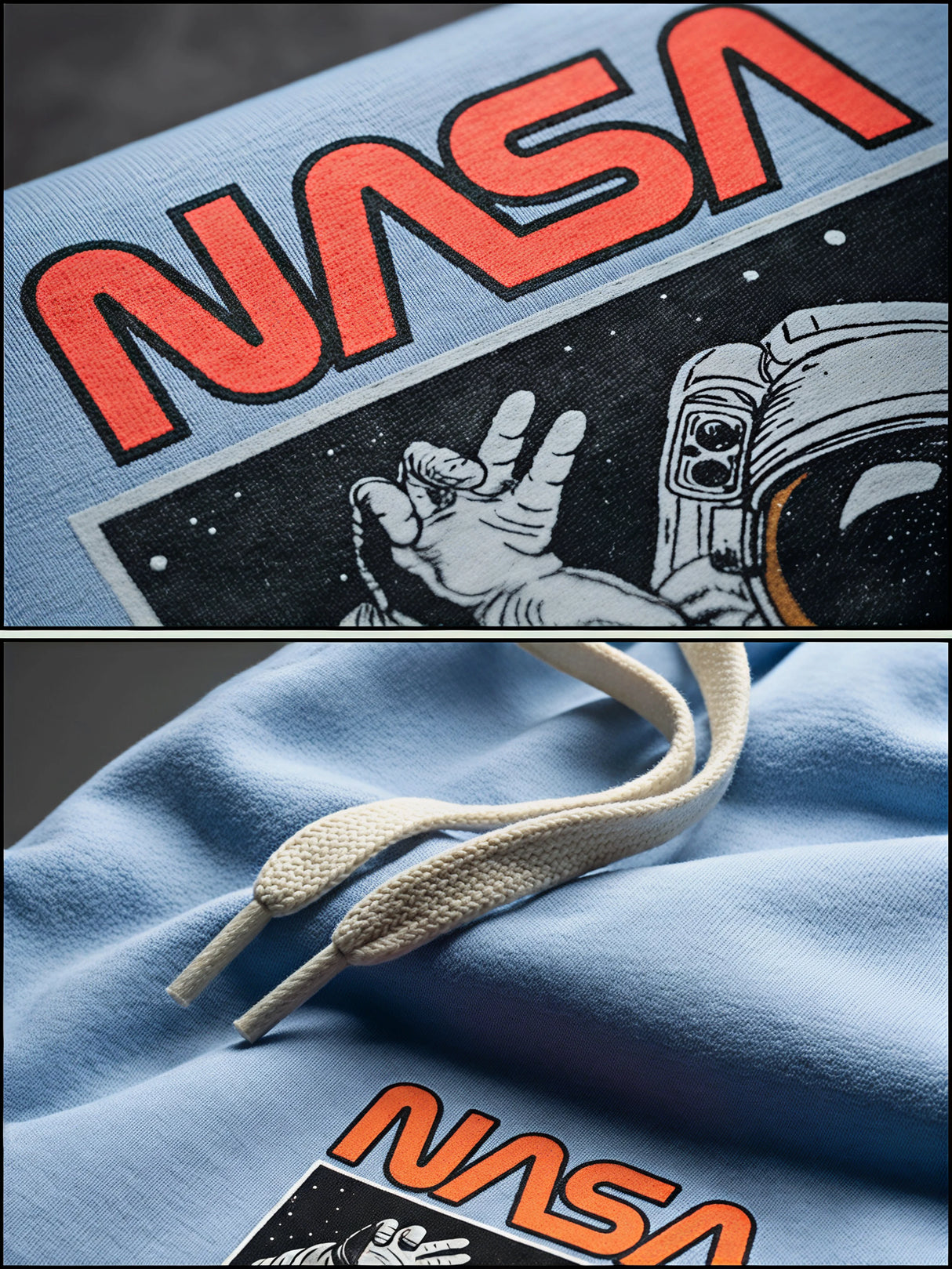 Boys Light Blue NASA Printed T-Shirt and Shorts Co-ord Set.