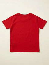 Boys Red Racing Car Printed T-Shirt