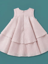 Cream Bow Party Wear Frock for Girls.