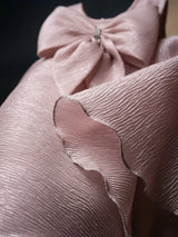 Cream Bow Party Wear Frock for Girls.