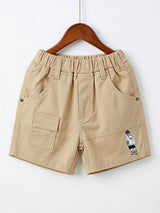 Boys Yellow Free Spirit Cotton T-Shirt and Cargo Shorts Set