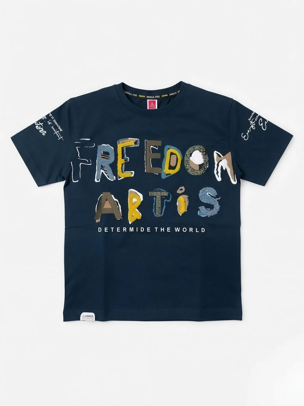 Navy Blue Graphic Print T-Shirt