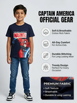 Boys Navy Blue Captain America Marvel T-Shirt
