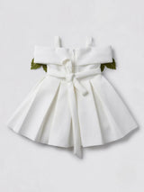 Girls White Floral Party Wear Frock.