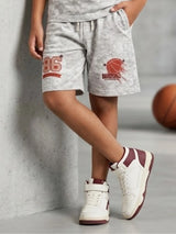 Boys Cream Basketball Graphic Co-ord Set - Play Hard Edition