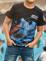 Captain Hero Graphic Tee - Midnight Black