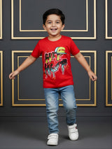 Boys' Red "HIP HOP" Graffiti Graphic T-Shirt