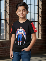 Boys' Black Marvel Falcon Captain America Graphic T-Shirt