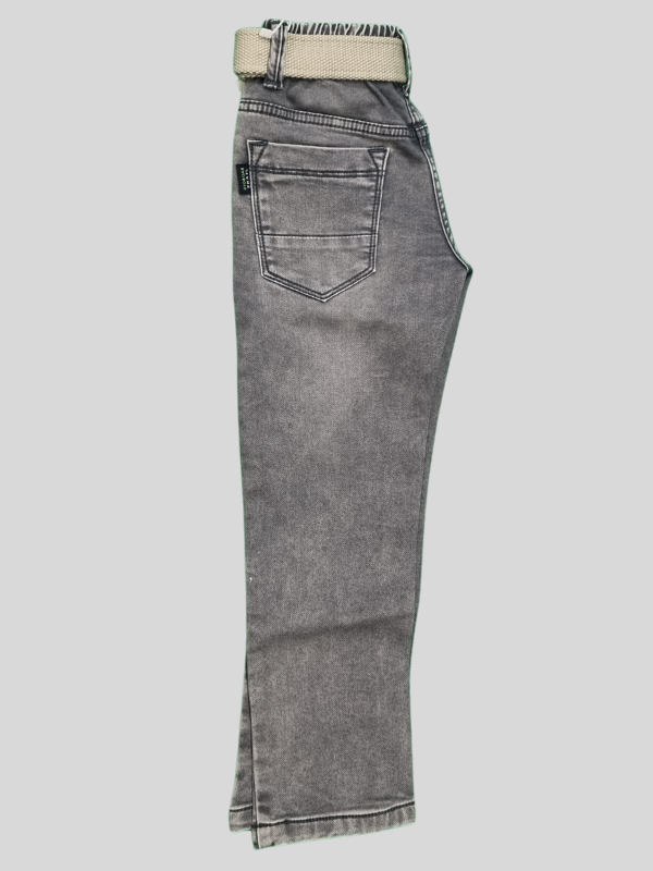 Grey Casual Pants - Dark, Plain, Full Elastic Waistband