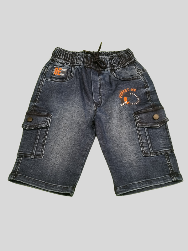 Boys' Denim-Style Cargo Shorts – Comfortable & Trendy Summer Wear