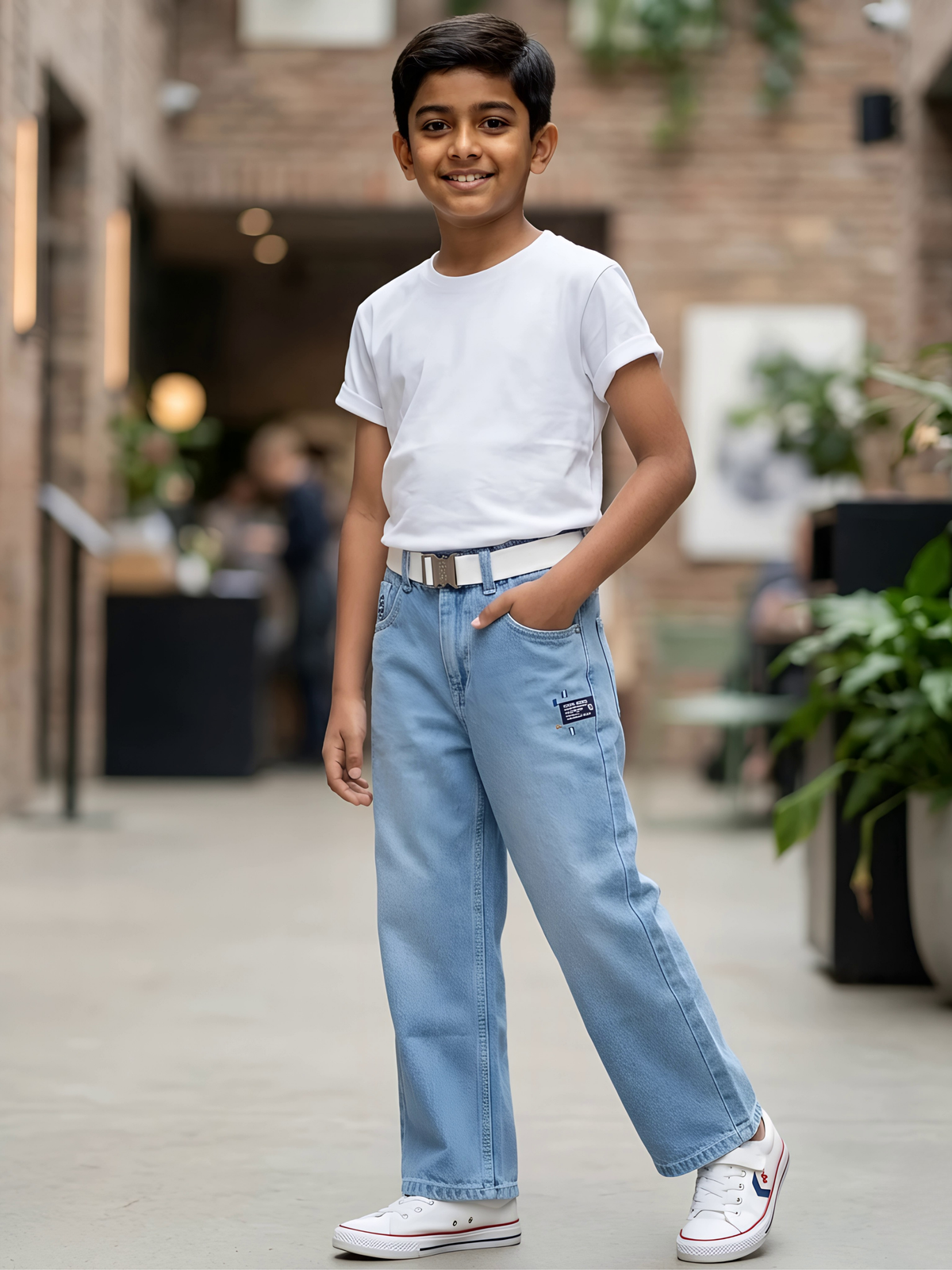 Boys' Premium Light Blue Relaxed Fit Jeans