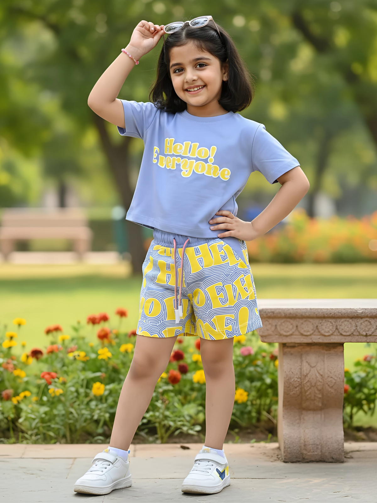 Hello Sunshine Purple Graphic Co-ord Set