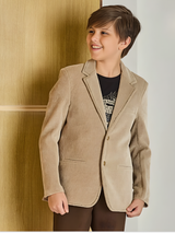 Boys' Mauve/Dusty Rose Modern Blazer with Graphic Tee Set