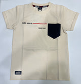 Boys Printed Cotton Blend Regular T-Shirt with Pocket  (Just Don't Give Up printed)