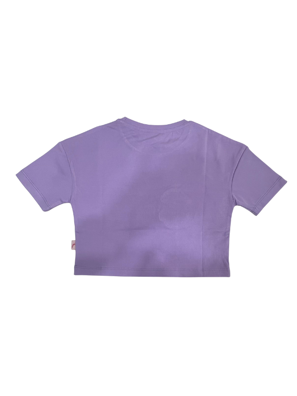 Girl's Kids’ Space Themed Graphic T-shirt – Astronaut & Planet Print in Purple