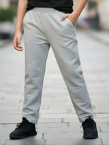 Boys' Premium Casual Grey Track Pants