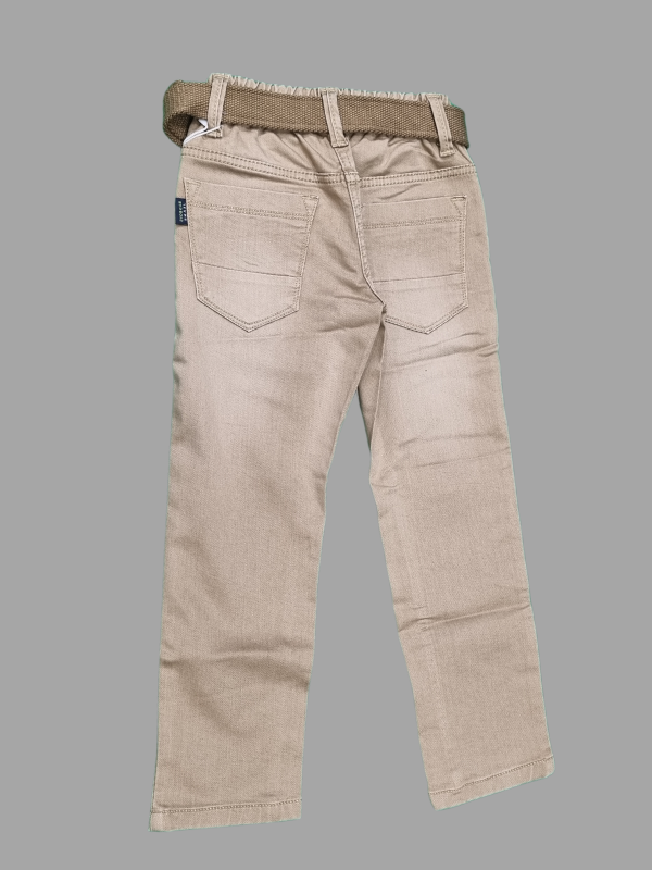 Khakhi Casual Pants - Dark, Plain, Full Elastic Waistband