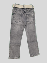 Grey Casual Pants - Dark, Plain, Full Elastic Waistband