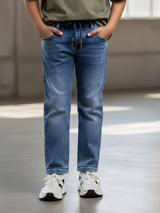 Boys Premium Light Blue Snow-Wash Denim Jeans