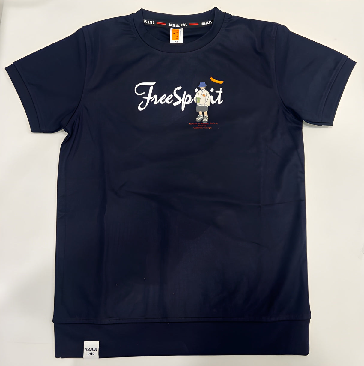 Kids Navy Blue Free Spirit printed T-Shirt/regular cotton t-shirts