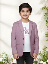 Boys' Mauve/Dusty Rose Modern Blazer with Graphic Tee Set