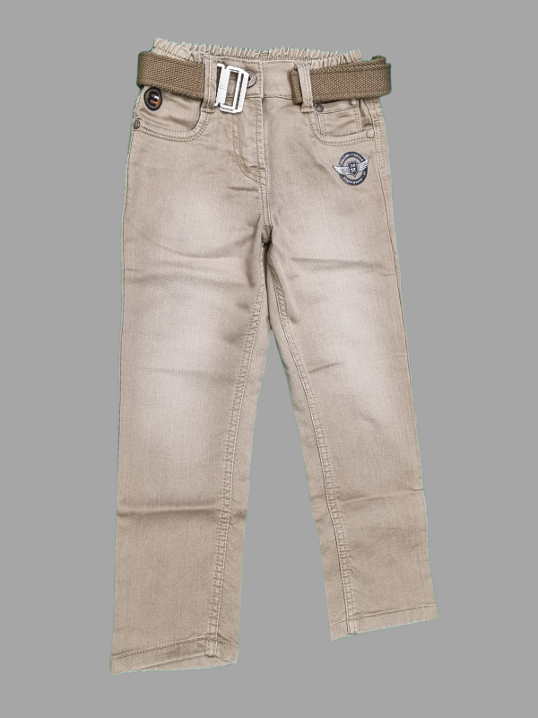 Khakhi Casual Pants - Dark, Plain, Full Elastic Waistband