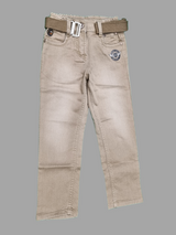 Khakhi Casual Pants - Dark, Plain, Full Elastic Waistband
