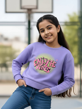 Girls "Enjoy The Vibes" Graphic Sweatshirt